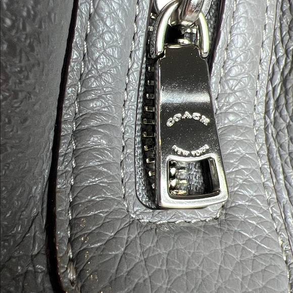 Coach F28997 Lexy Pebble Leather Shoulder Bag - Grey Birch EUC - Picture 11 of 14